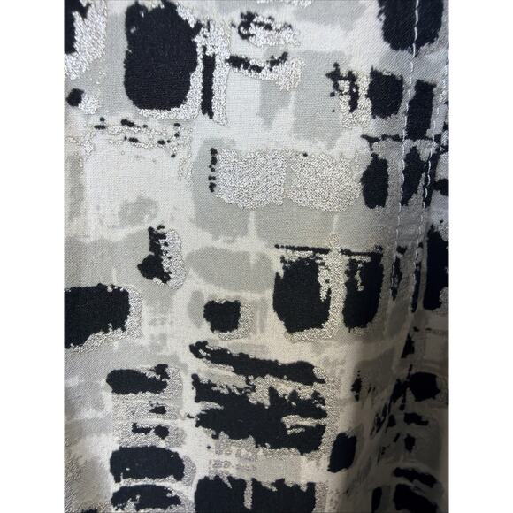 Chico’s women's Size XL 80's retro Full Zip Geometric Print Metallic Jacket - Picture 6 of 10